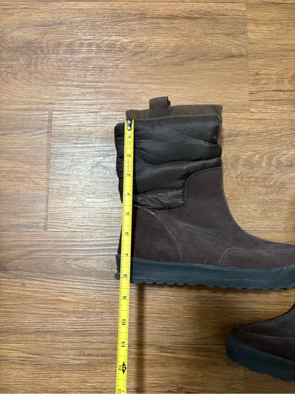 Lands’ End Women’s Winter Snow Boots Brown Suede Insulated Pull On Size 8 B